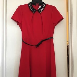 Red fit flare dress size 10